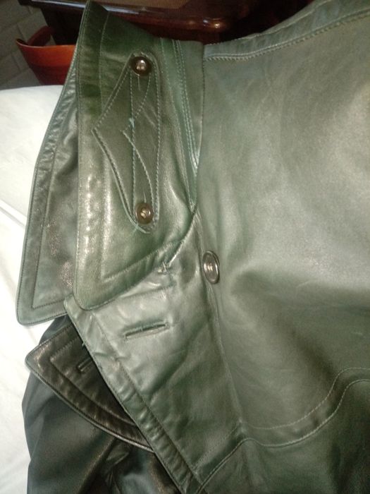 płaszcz skórzany wojskowy SS gestapo wermacht oficerski