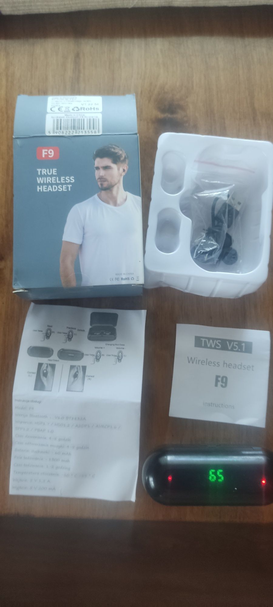 Słuchawki TWS V5.1 F9