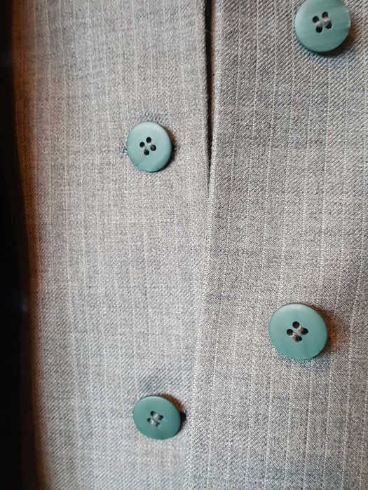 Garsonka 4 częściowa szara w drobne prążki