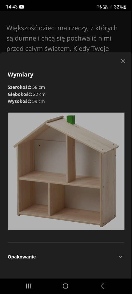 Półka domek Ikea FLISAT