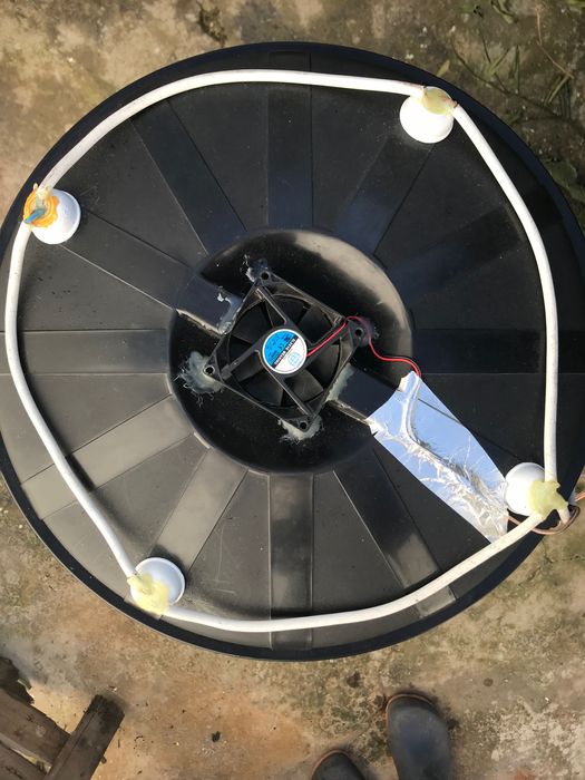 Estufa de balde adaptada