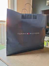 Tommy Hilfiger TH duża XL papierowa torba zakupowa torebka na prezent