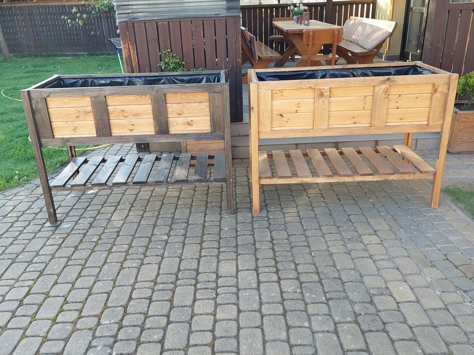 WYSOKA DONICA do uprawy roślin z półką