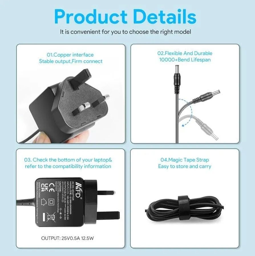 Ładowarka akumulatorów KFD 25 V do Philips PowerPro Aqua, AEG