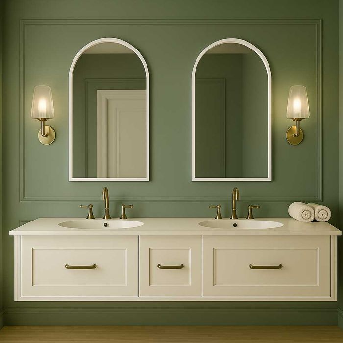 Lustro łazienkowe półowal z ramką 90x60 cm