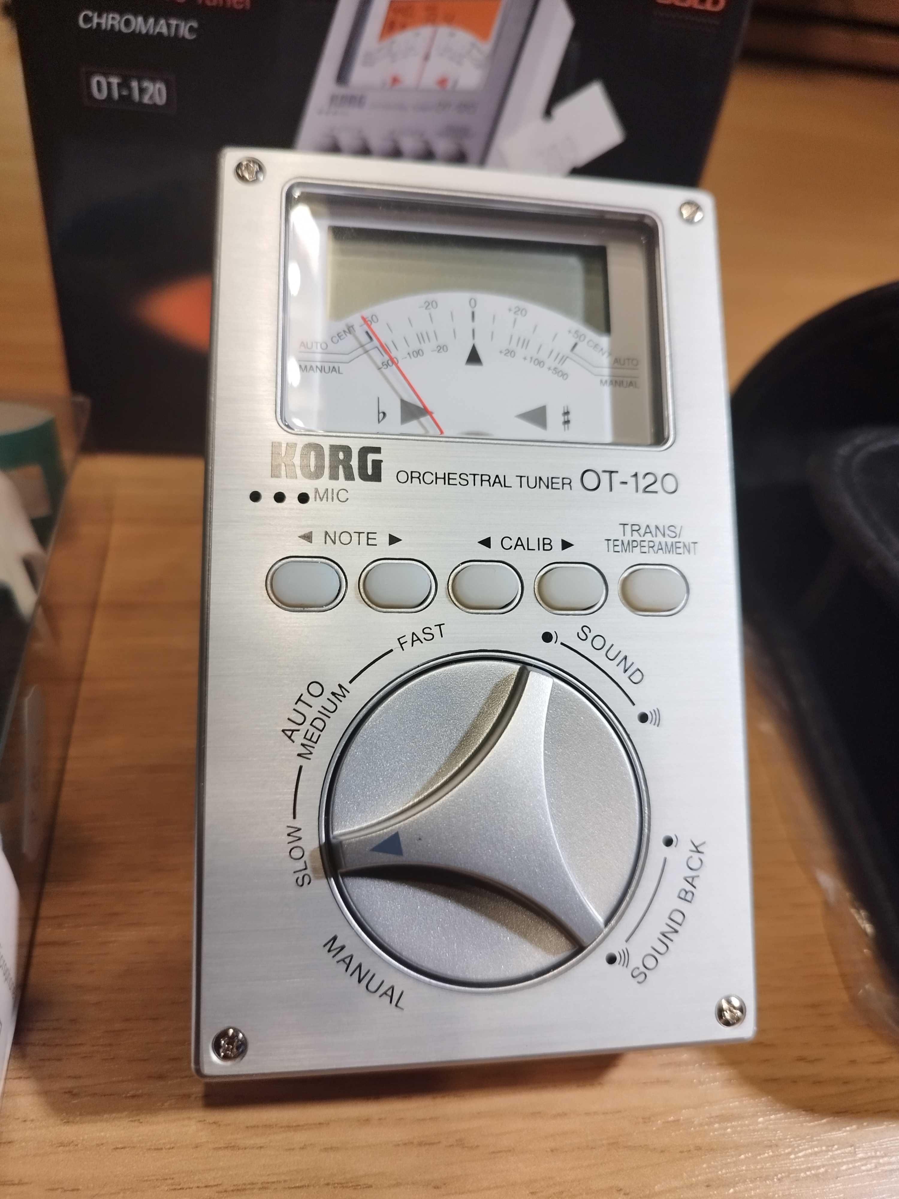Tuner orkiestrowy KORG OT-120 + mikrofon KORG CM-200