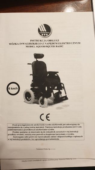 Wóżek inwalidzki z napędem elektrycznym Squod