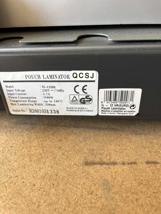 Laminator IBICO IL-12HR • Koreański • 320 mm • 160°C • 1100W