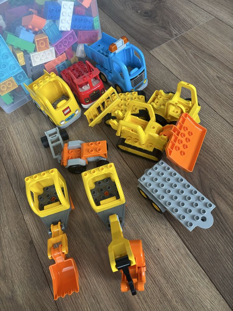 Klocki lego duplo auta koparki