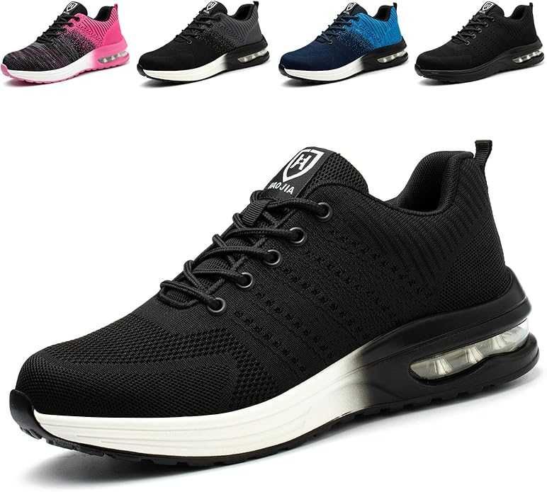 Unisex buty robocze lekkie sportowe ze stalowym noskiem antypoślizgowe