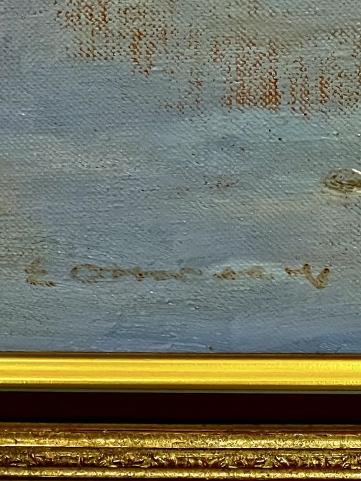 Картина старовинна «Зграя диких кабанів взимку»