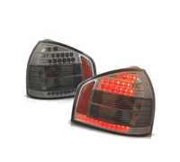 FAROLINS TRASEIROS LED PARA AUDI A3 8L 96-03 FUMADO FUNDO CROMADO