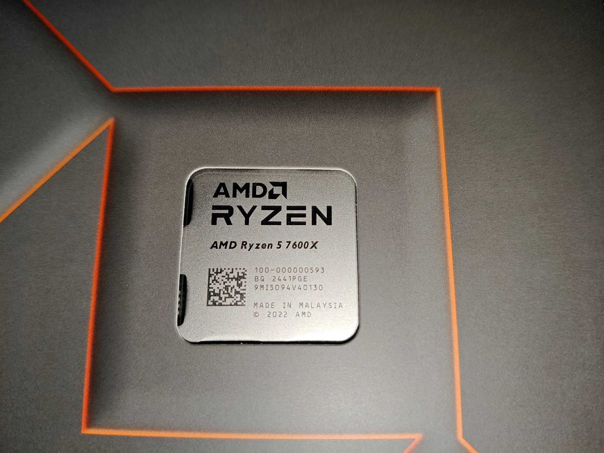 Процессор AMD Ryzen 5 7600X Box, AM5, 6-ядерный 12-поточный, 5 нм 38MB