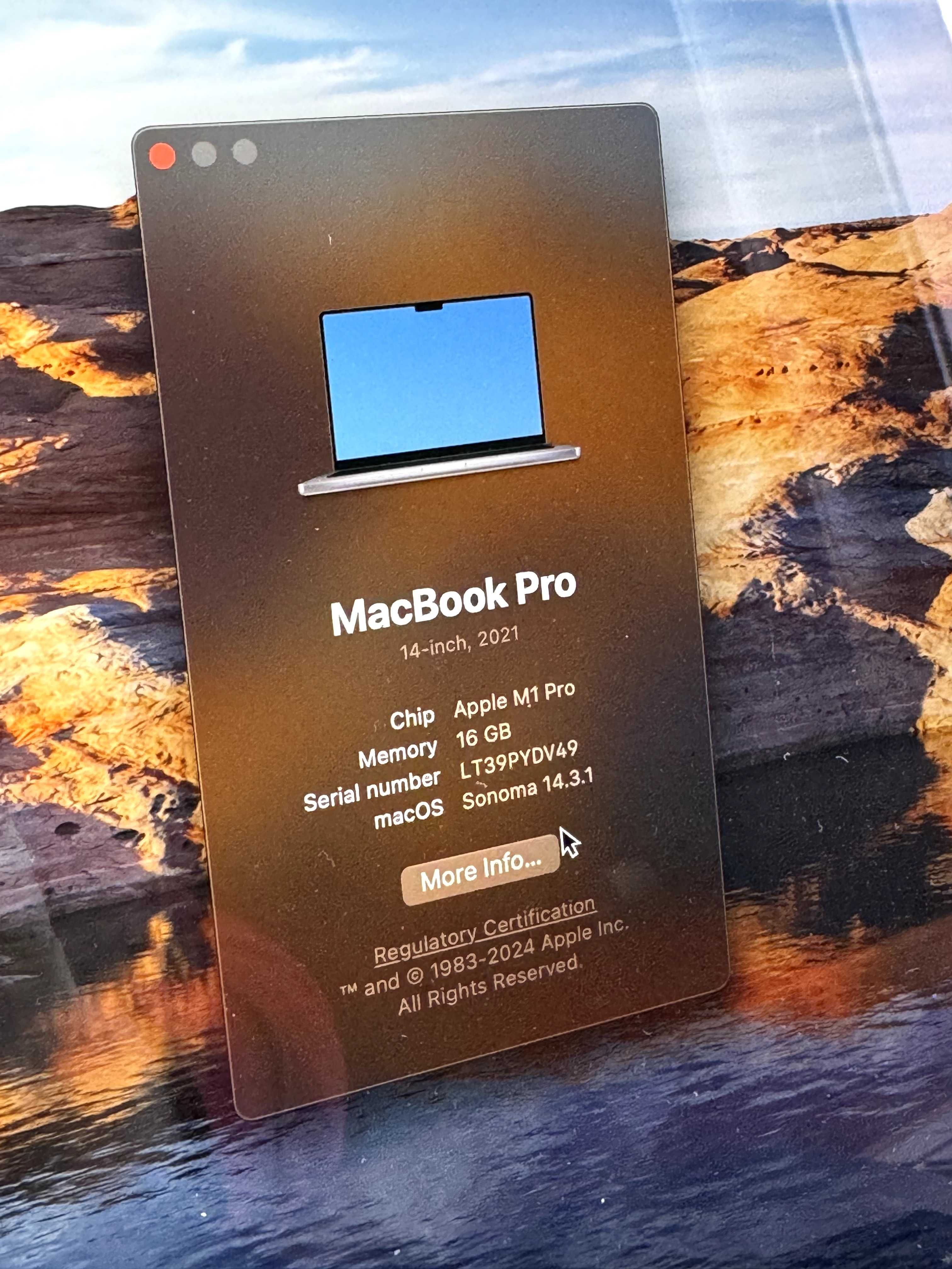 MacBook Pro (14 inch, 2021) - M1 Pro 16 GB 1 TB