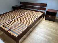 Łóżko z drewna bukowego Lido 180x200 z szafkami w komplecie