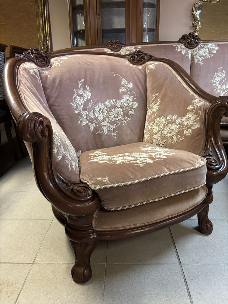 Włoski Komplet Wypoczynkowy 411 mega sofa 2 fotele meble stylowe