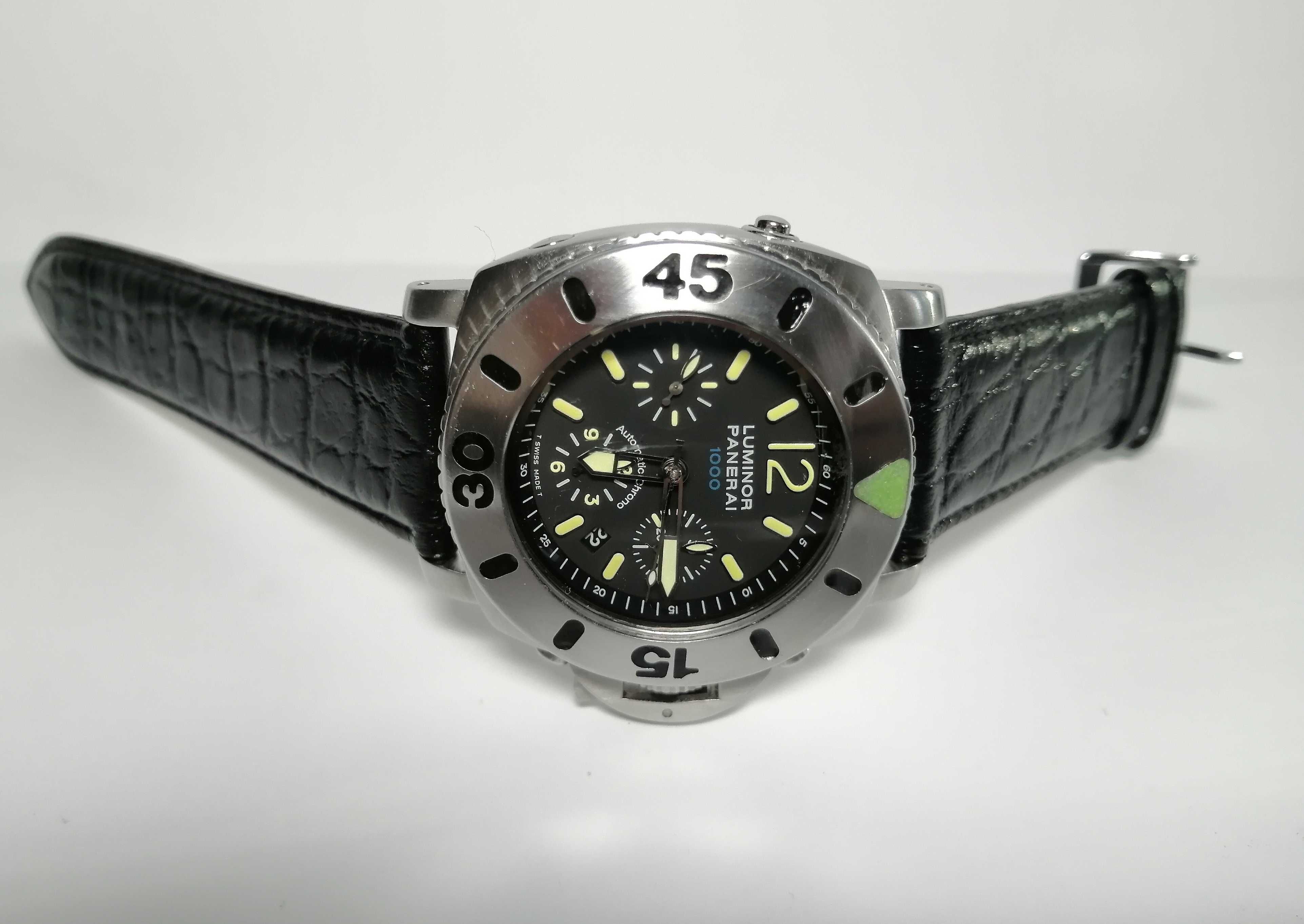 Часы Officine Panerai Luminor Chrono 1000м дайвер. Механика. Хронограф