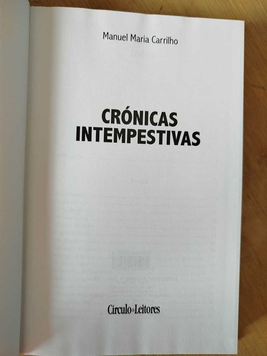 Crónicas Intempestivas de Manuel Maria Carrilho