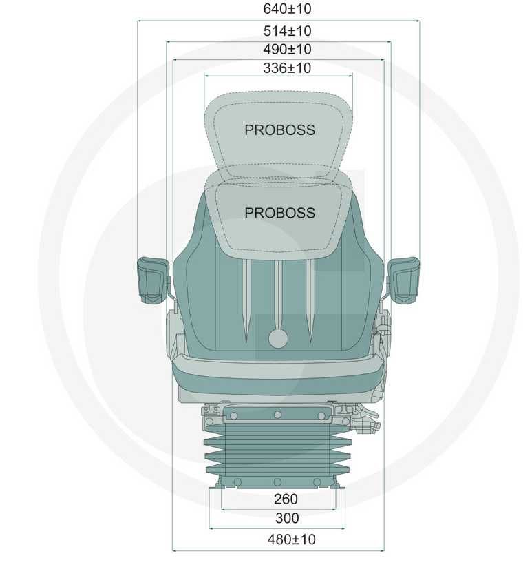 Siedzenie AS2480 Proboss, amortyzacja pneumatyczna