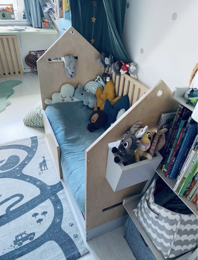 Łóżeczko domek łóżko dziecięce ze sklejki skandynawskie designerskie