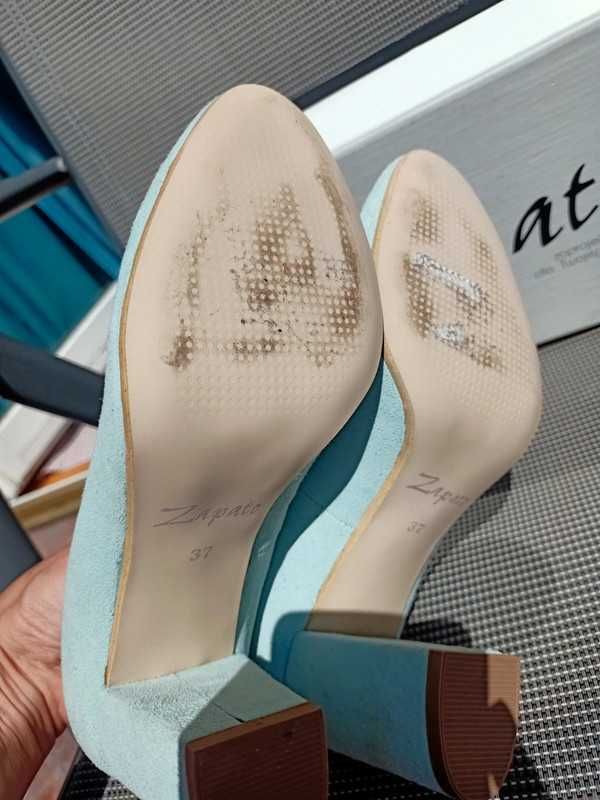 Czółenka zapato półbuty miętowe 37