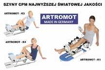 Szyny do rehabilitacyji CPM ARTROMOT wynajem Mielec