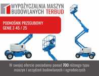 Podnośnik przegubowy, nożycowy, zwyżka, wynajem. Wypożyczalnia. Śląsk