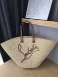 Christian Louboutin koszyk, raffia