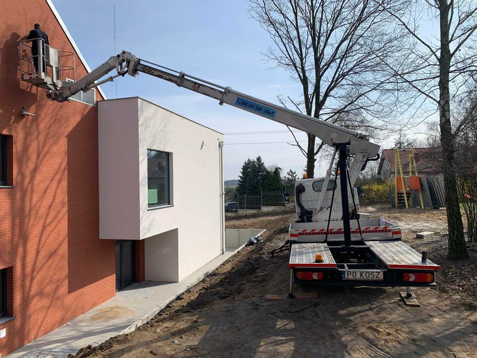 Usługi zwyżka - Podnośnik Koszowy Wynajem - Wycinka Drzew, wysięgnik