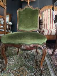 2 krzesła Ludwik XV rokoko XIX wiek antyk vintage