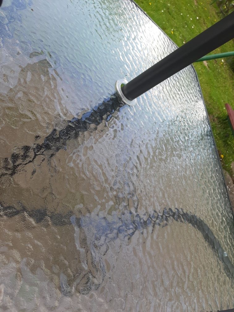 Komplet lub oddzielnie parasol ogrodowy stol szklany rozłożony
