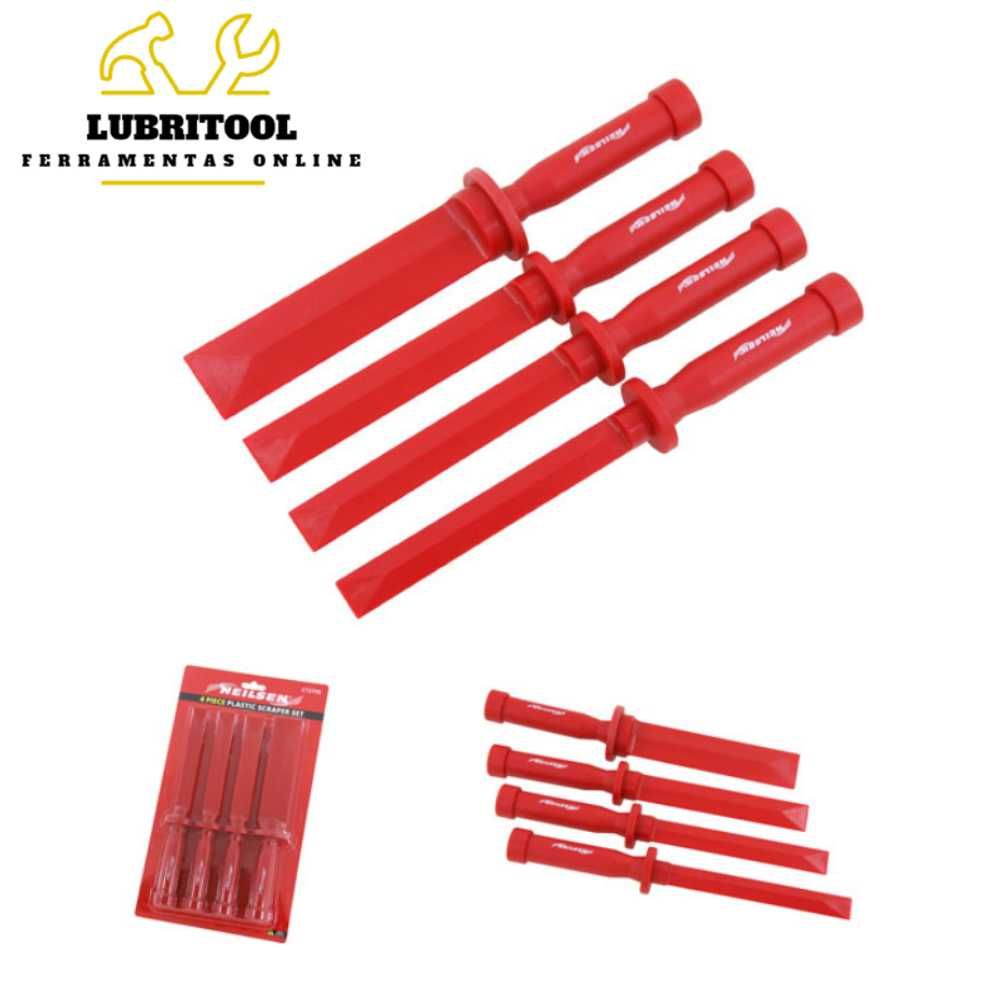 Jogo 4 Raspadores Plásticos CT2798 | NOVOS