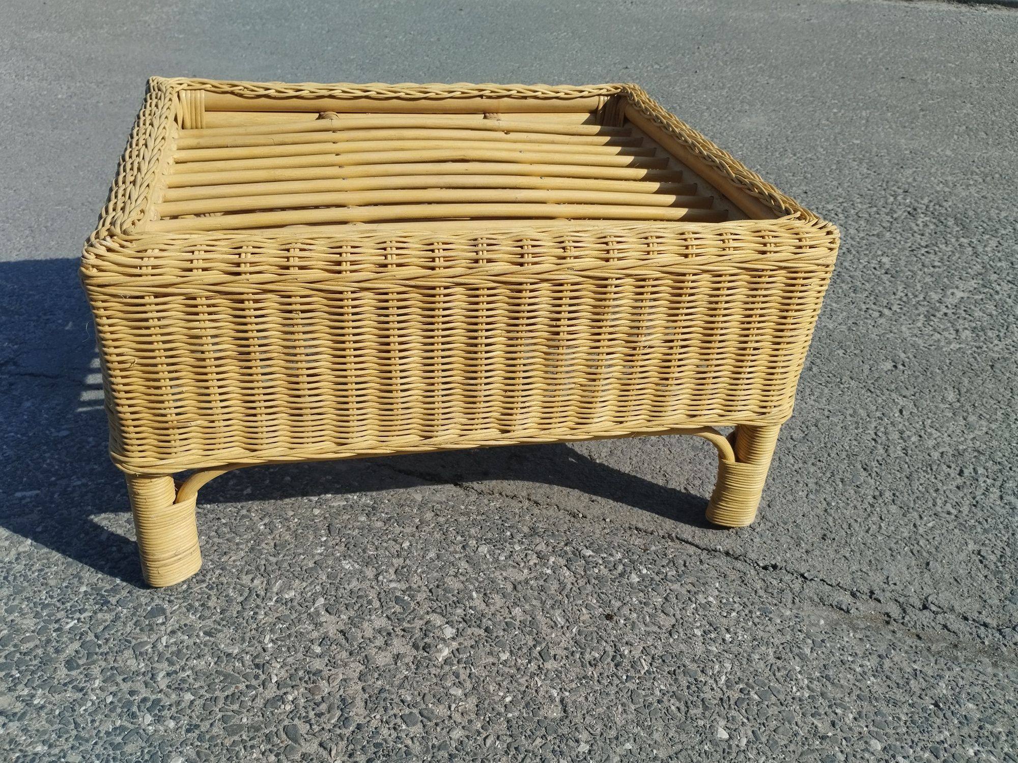 Podnóżek rattan rattanowy boho pufa rattan rattanowa boho