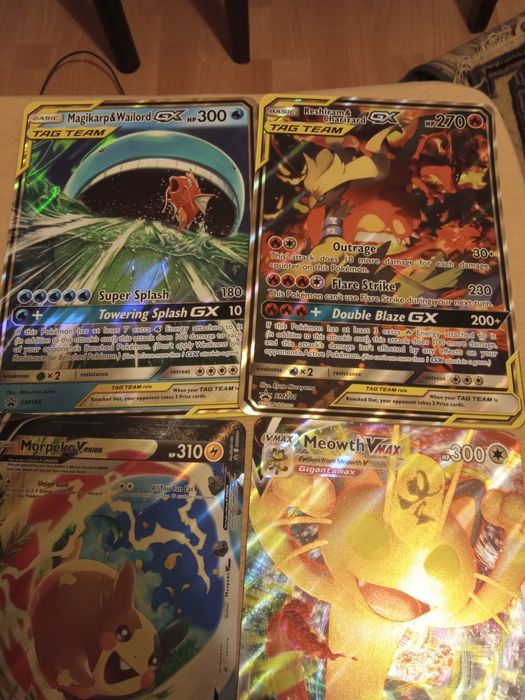 Karty Pokemon Jumbo oversize 7 sztuk m.in Charizard i Magikarp
