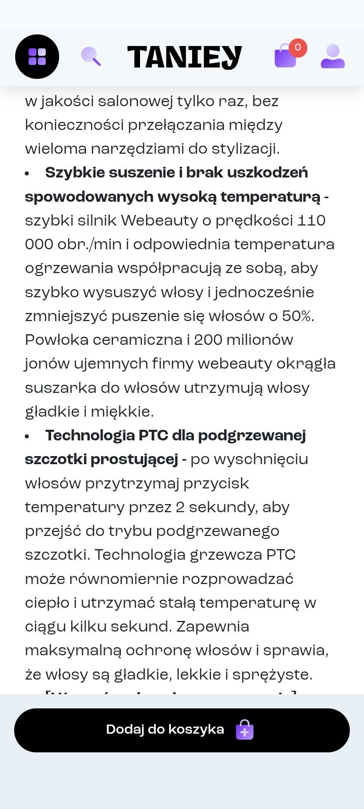 Lokówko Suszarka do Włosów Prostownica