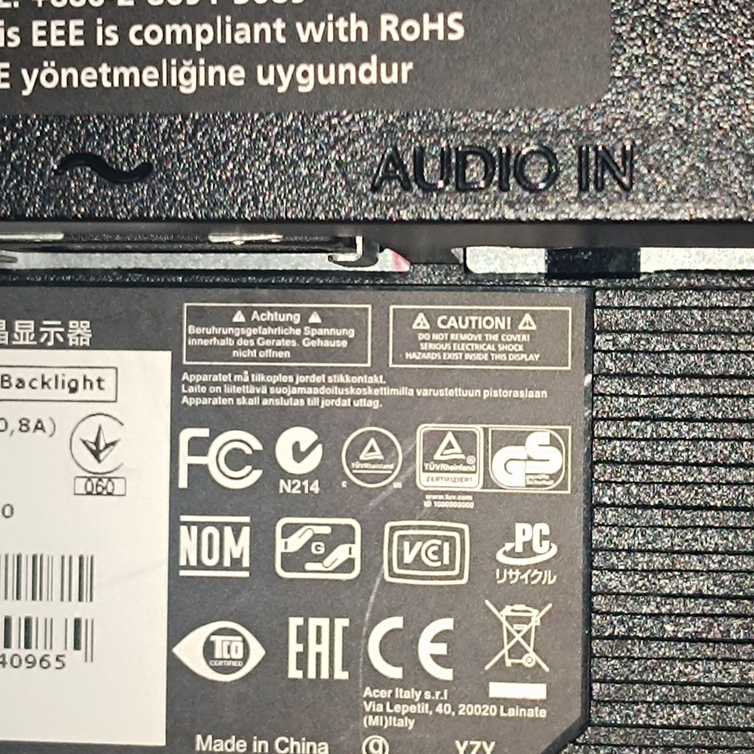 Монитор 22 дюйма фирмы Acer