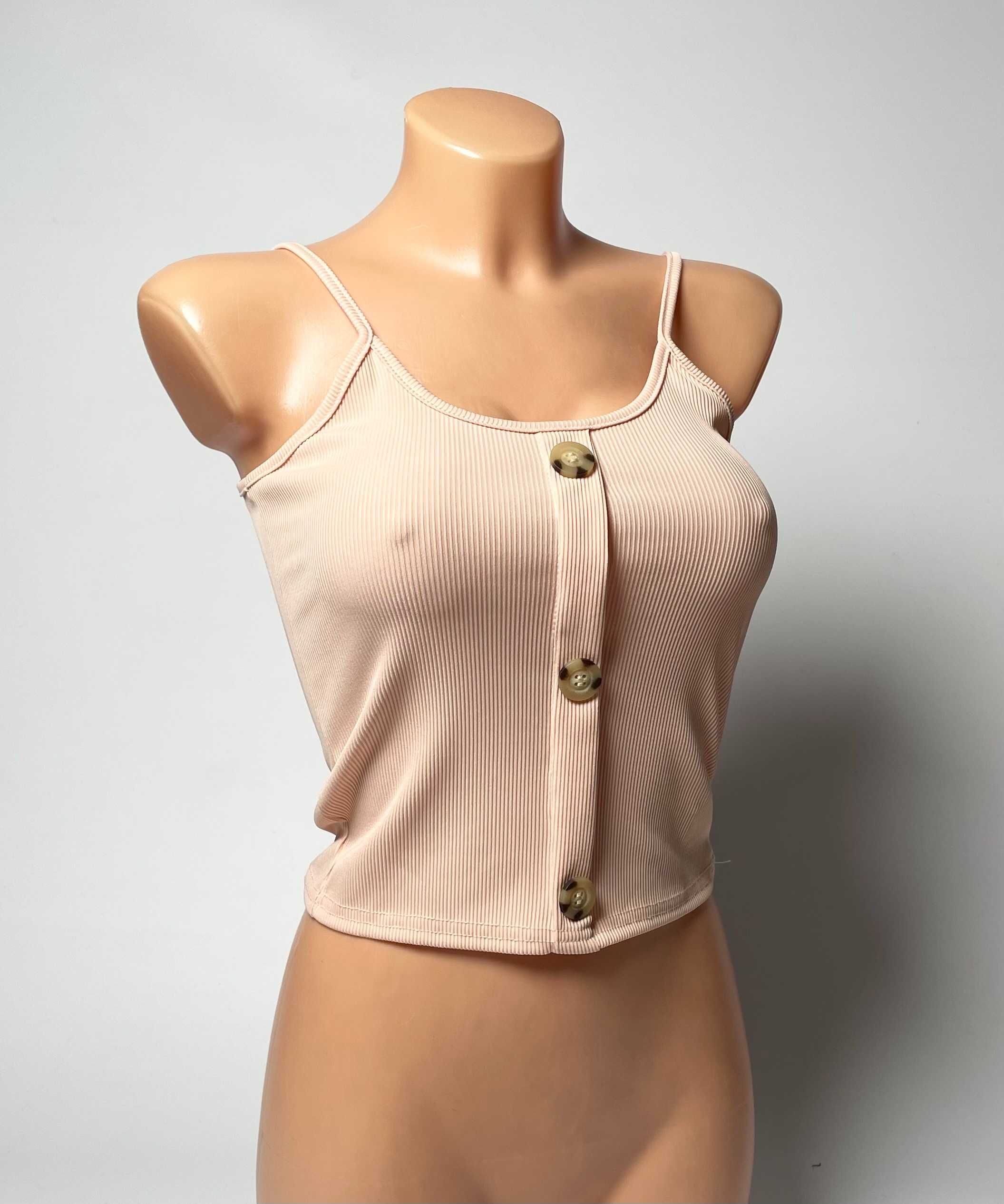 Nowa damska bluzka na ramiączkach różowa boohoo S(36)