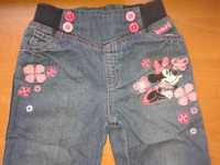 Spodnie dziewczęce jeansy 86 Disney Myszka Mini