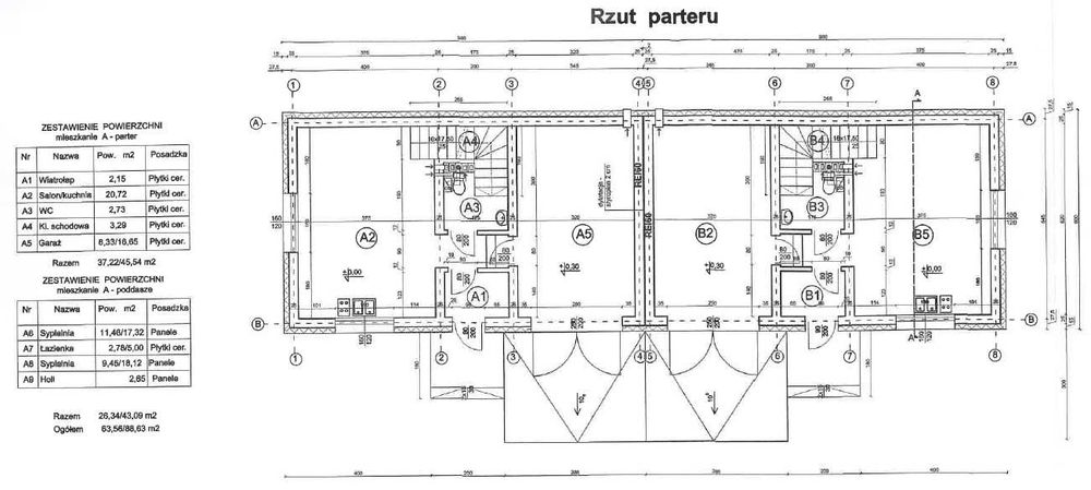 Dom w zabudowie bliźniaczej z ogrodem i garażem, Jelcz-Laskowcie