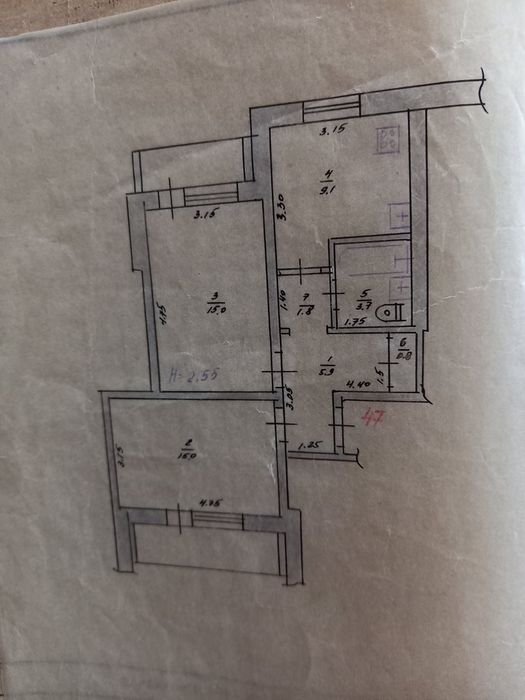 Продам 2-х кімнатну квартиру улучшеної планіровки