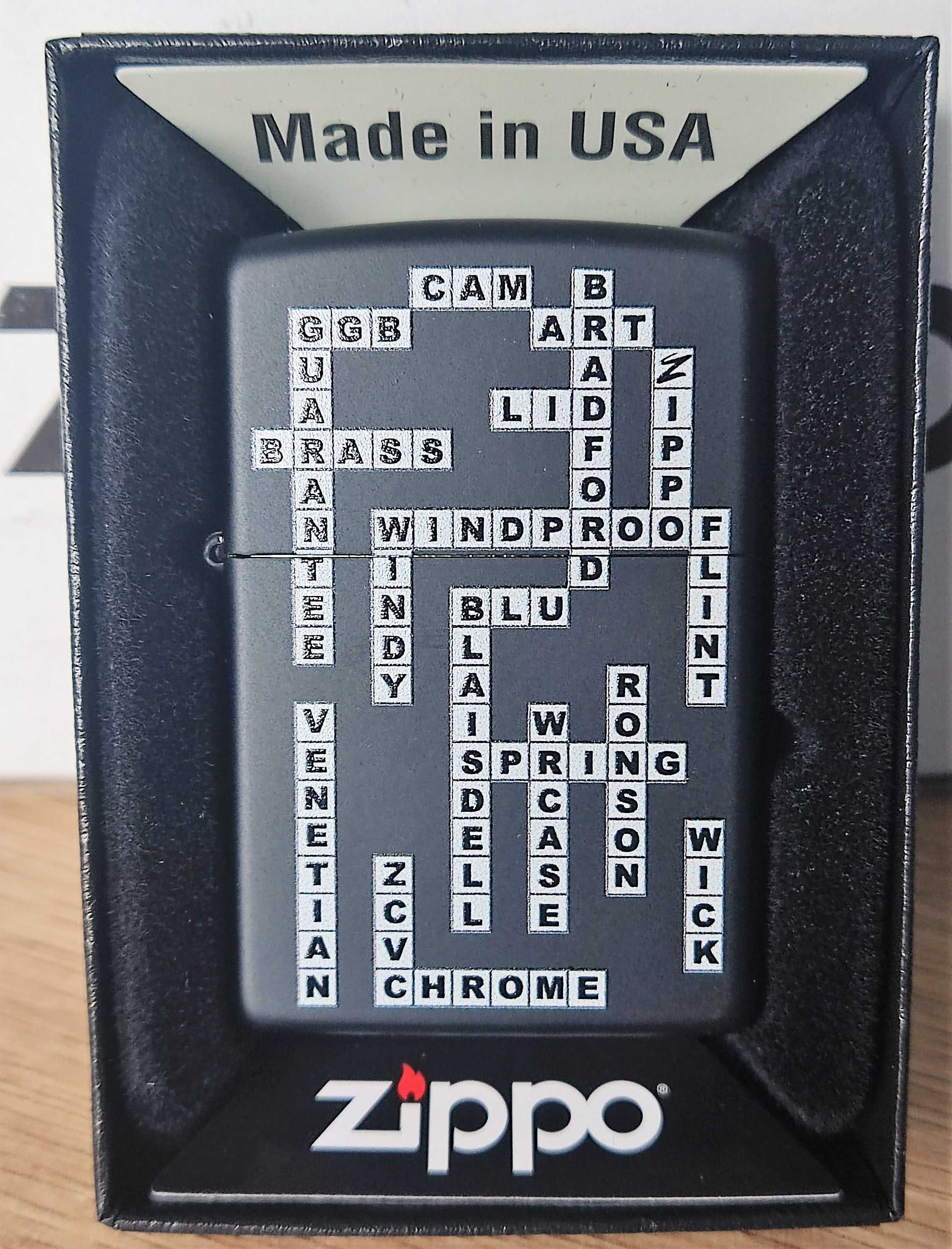 Zippo Crossword Krzyżówka, nowa zapalniczka benzynowa