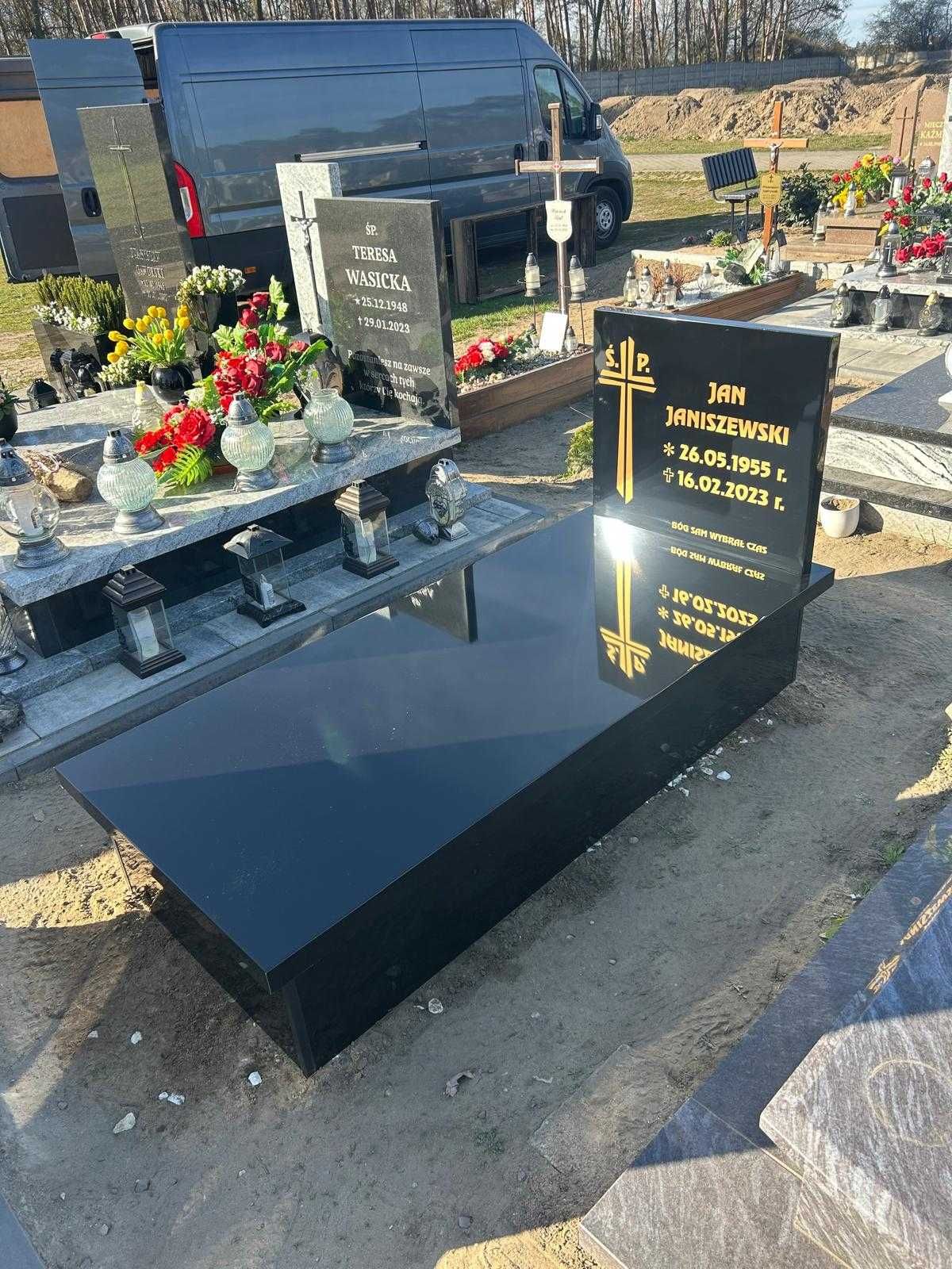 Tani pomnik Nagrobek Kompozytowy z montażem