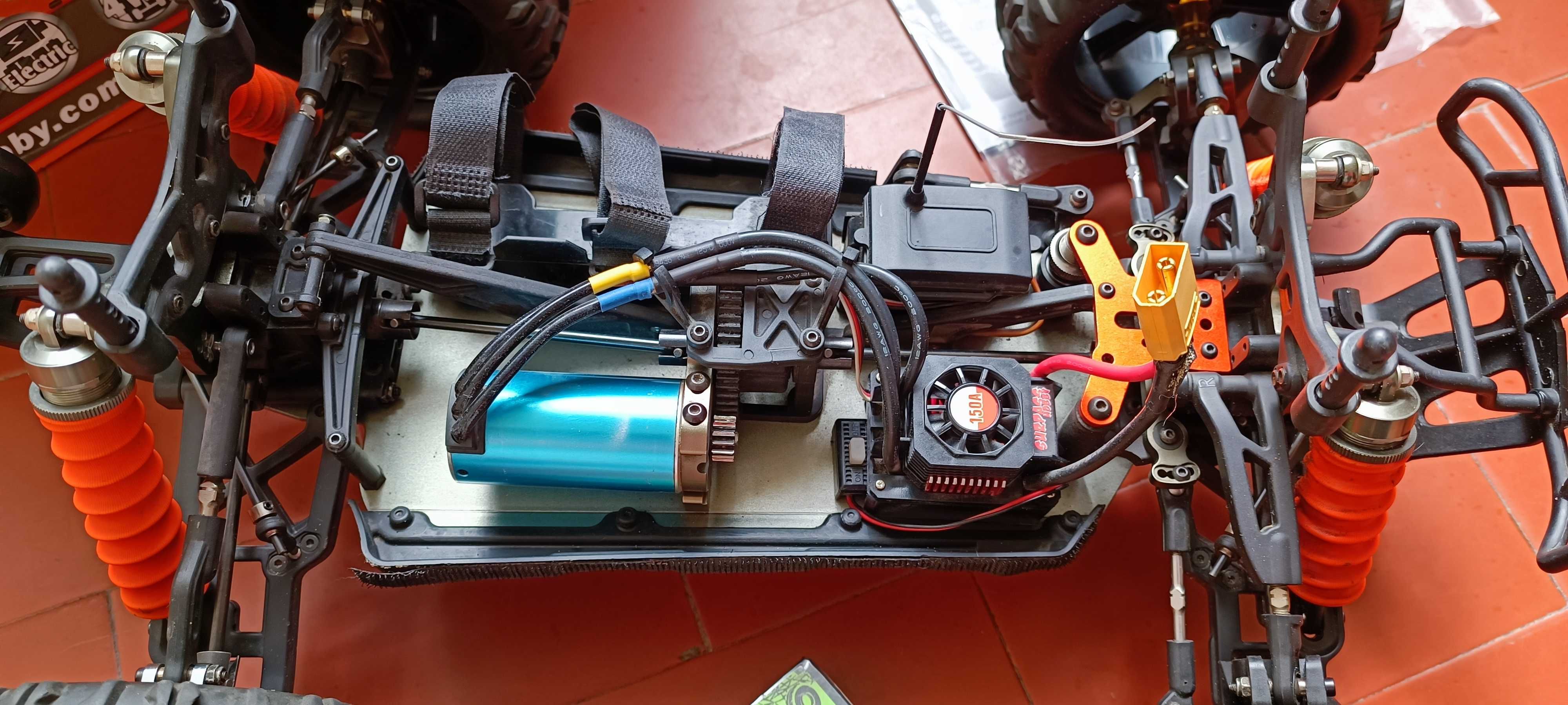 Carro telecomandado escala 1/8 com upgrades e extras até 6S Lipo