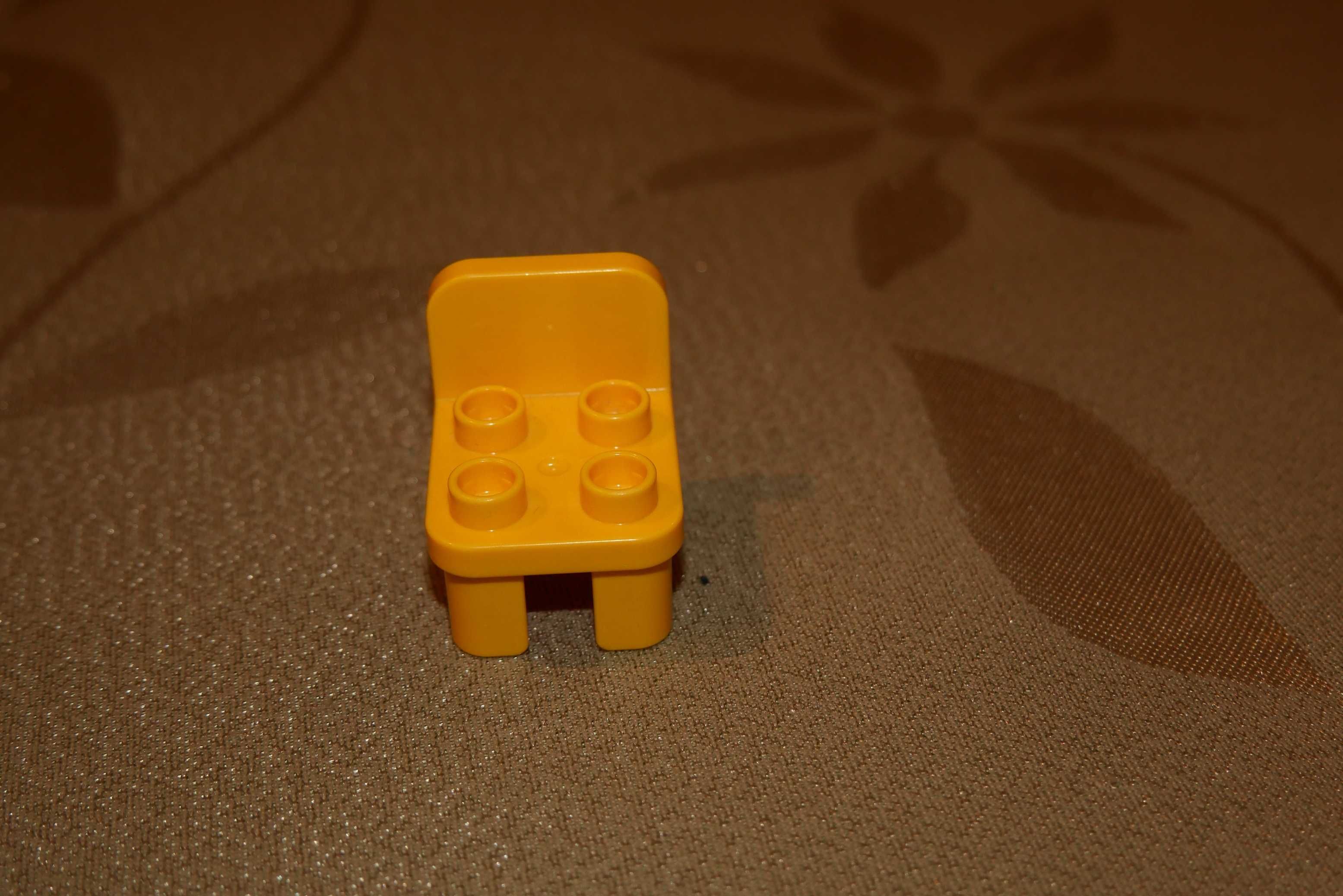 Lego Duplo klocek klocki krzesło fotel stołek żółte do dom domek