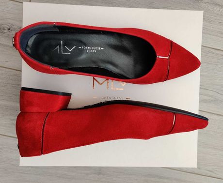 Sapatos MLV - Lea, tamanho 39, cor vermelho
