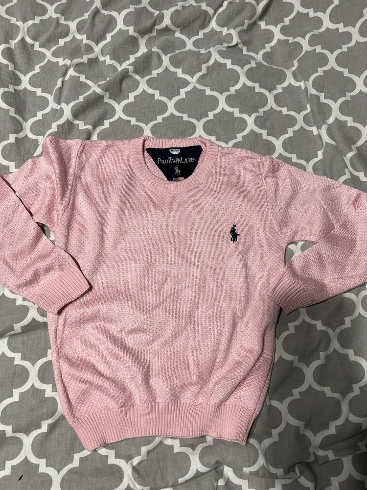 Sweterek różowy Polo Ralph Lauren r 116 122