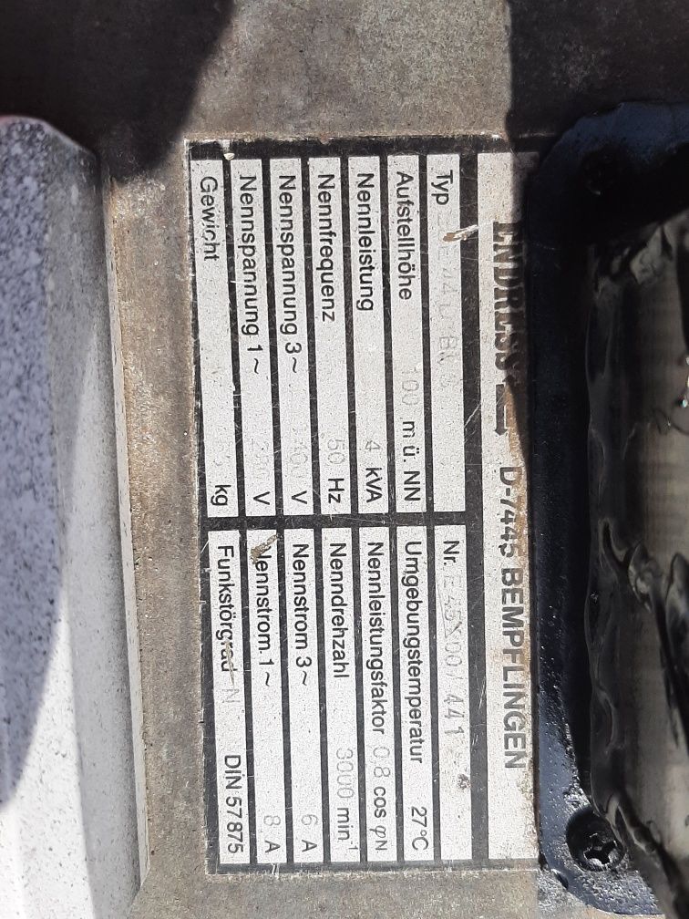 Agregat prądotwórczy 4.5kv 230/400V