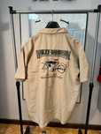 Koszula Vintage 90s Harley Davidson Spellout Logo Beige Shirt M