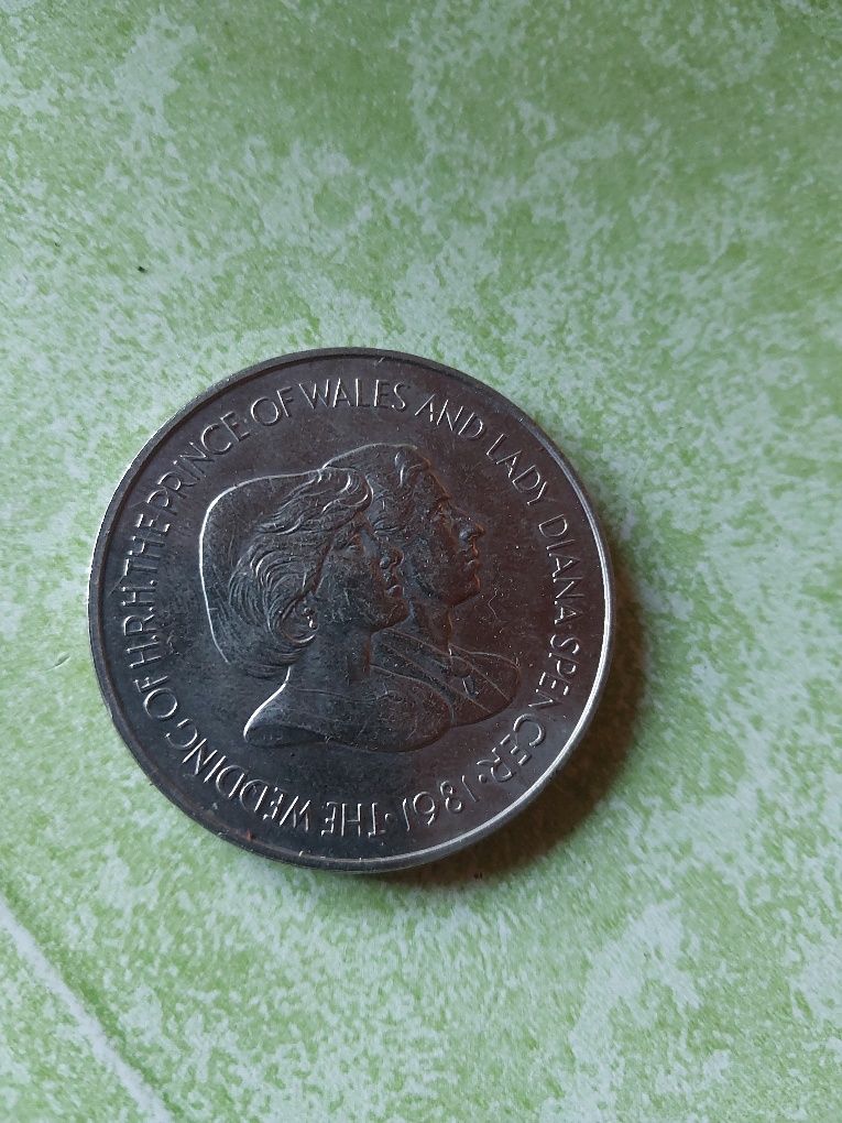 Moneta FALKLANDY 50 PENCE 1981 r. Królewski ślub
