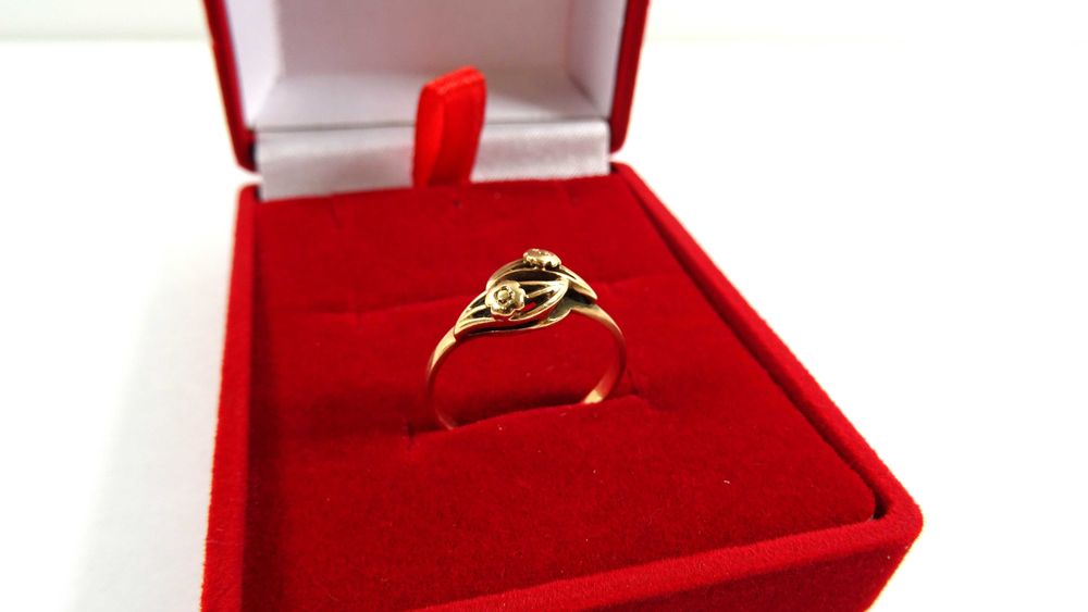 Świetny ZŁOTY PIERŚCIONEK PR585 14K R.15 Loombard Lubawa Loombard